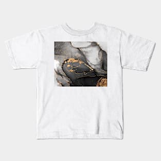 Black and Gold Kids T-Shirt